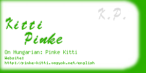 kitti pinke business card